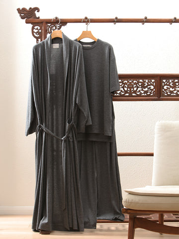 Pure cashmere robe