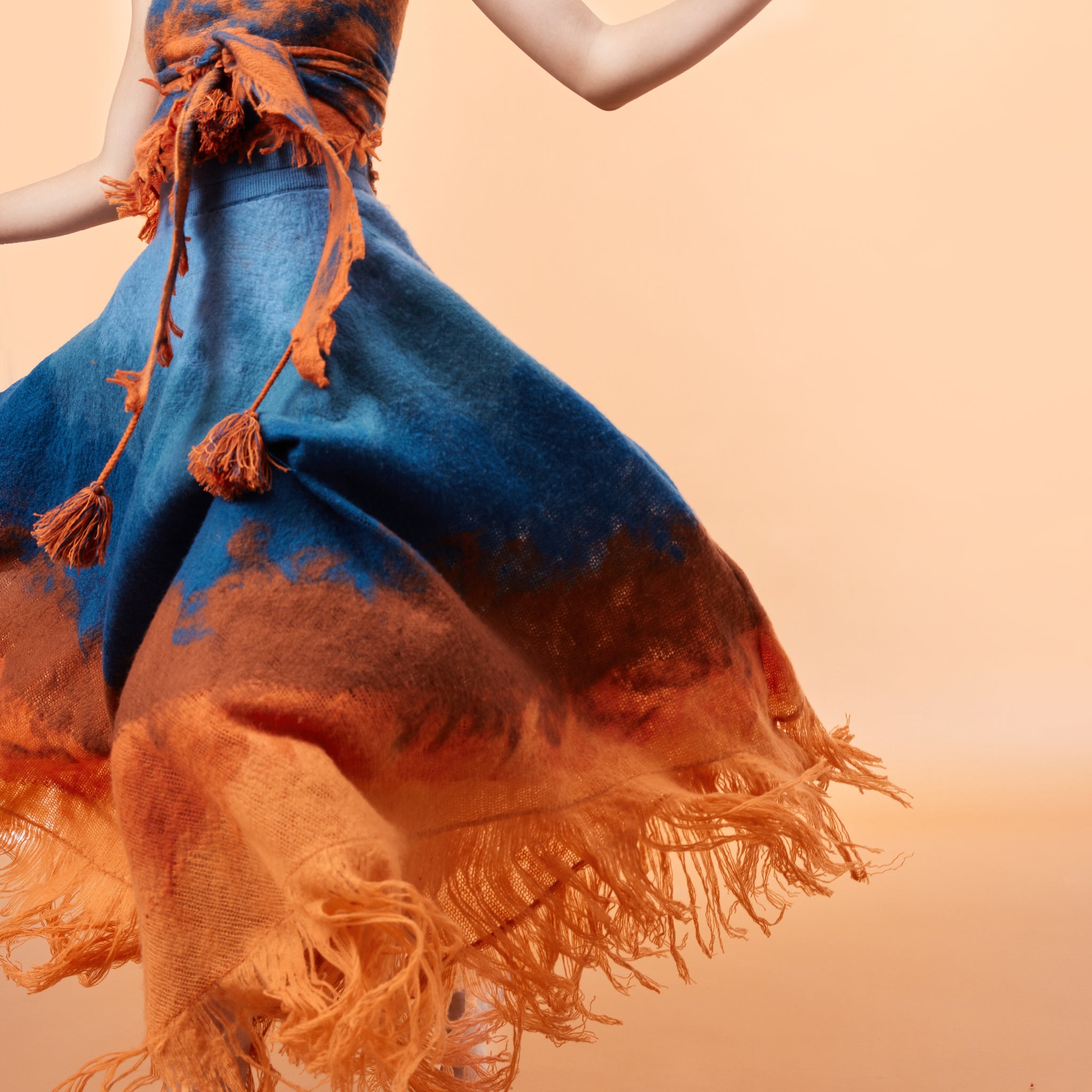 Women's unique handcrafted cashmere felt skirt