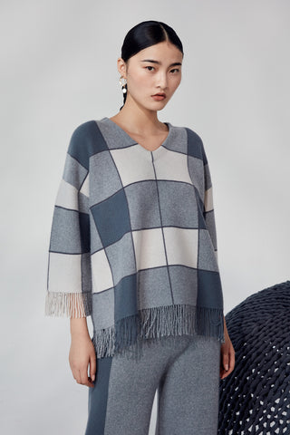 Extra thick check-pattern 100% jumper