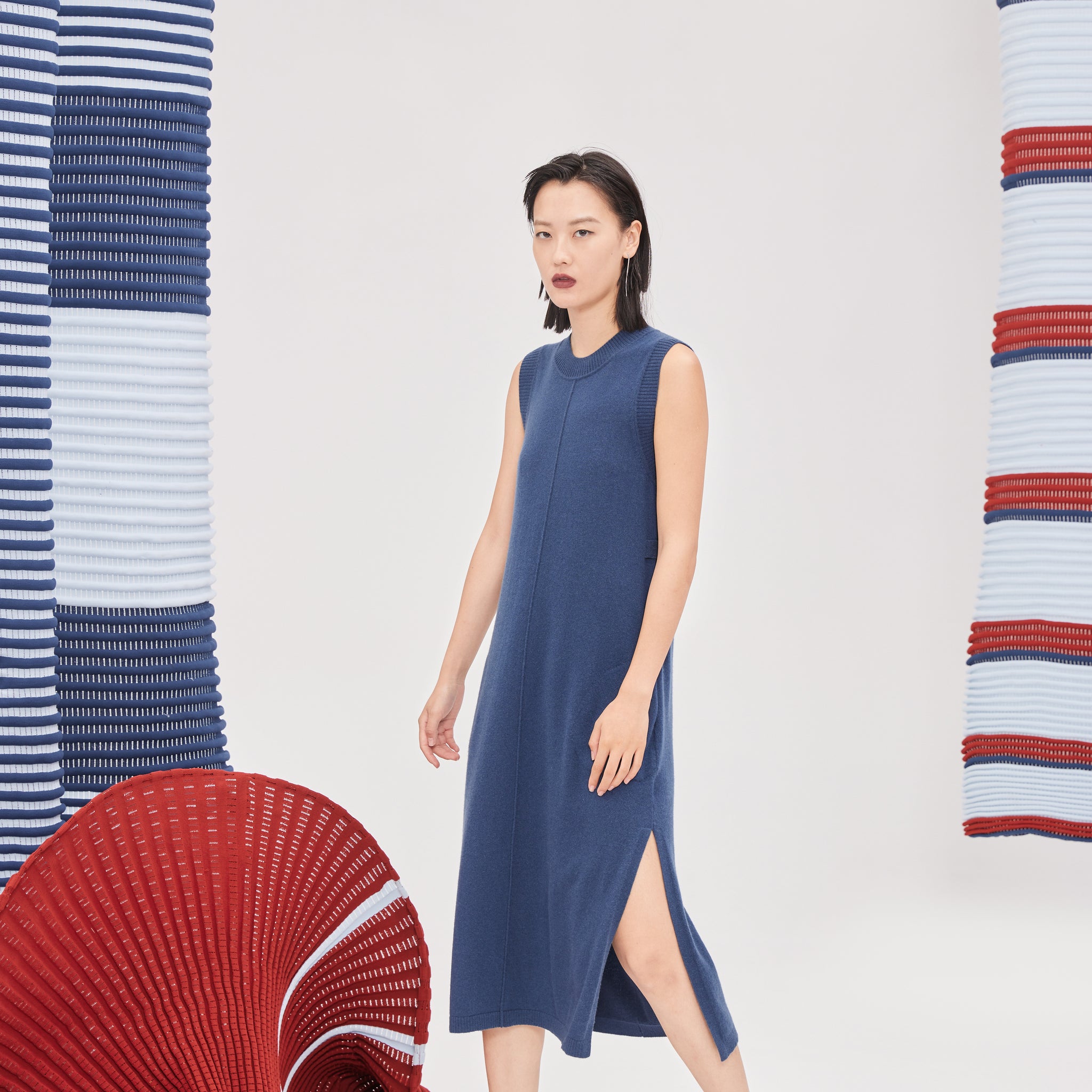 Women's cashmere sleevless dress