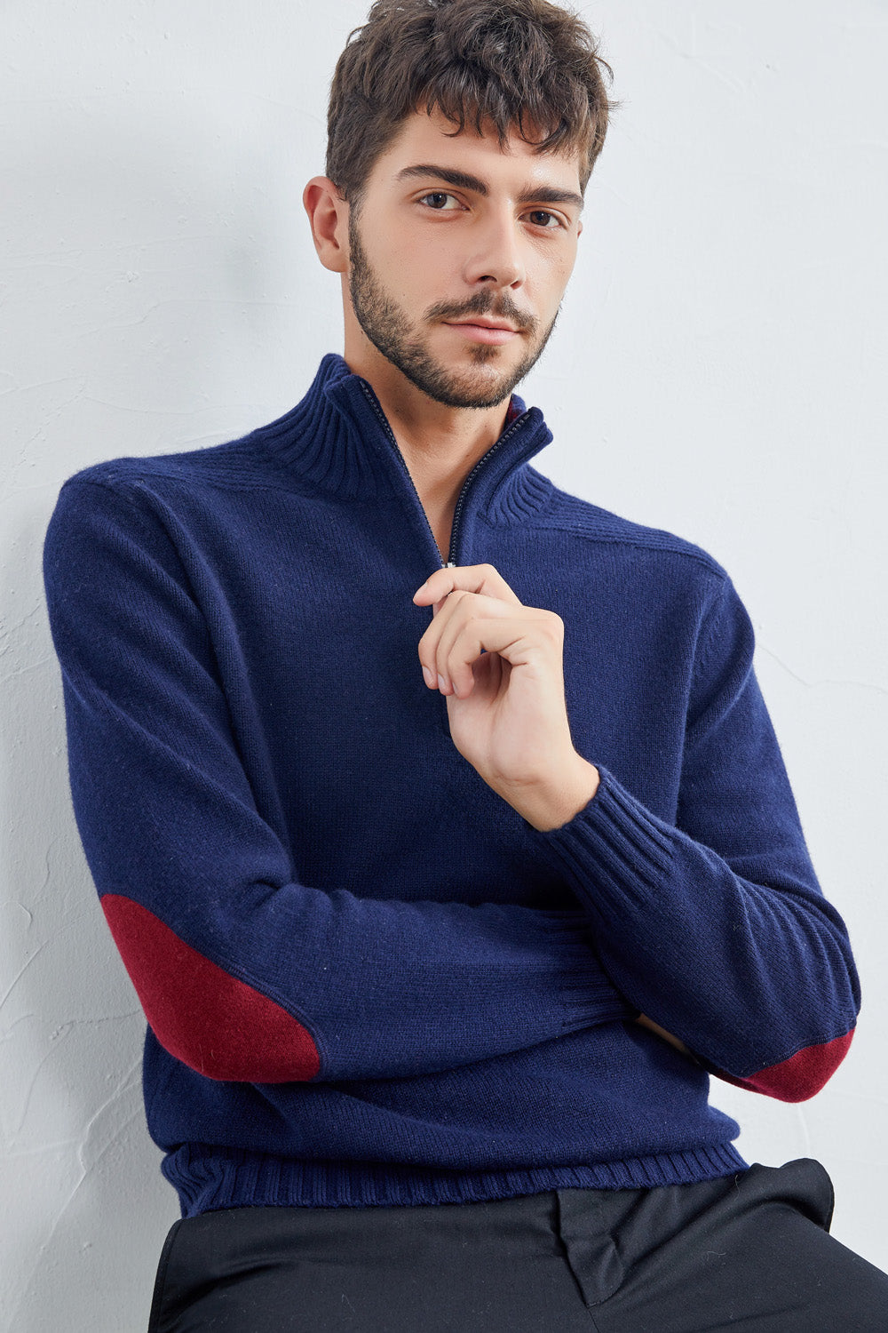 Zipper cashmere sweater
