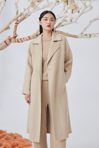Women's long cashmere coat