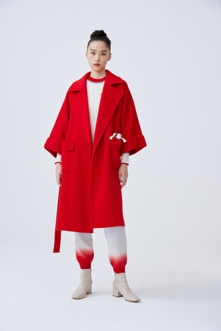 Women's double-layered cashmere coat
